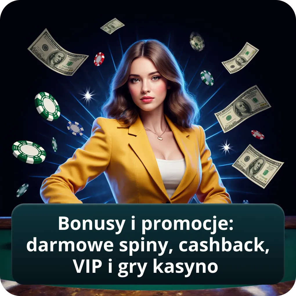 Bonusy i promocje: darmowe spiny, cashback, VIP i gry kasyno 