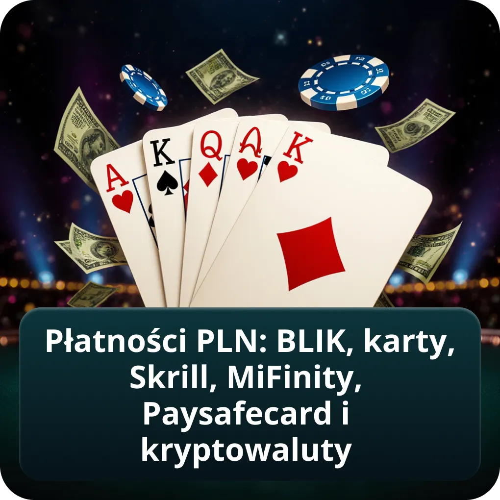 Płatności PLN: BLIK, karty, Skrill, MiFinity, Paysafecard i kryptowaluty 